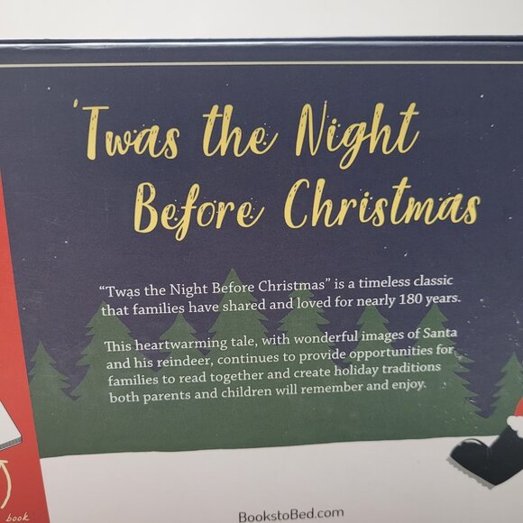 NEW! Books to Bed Kids Pajama and "Night Before Christmas" Book Gift Set - Picture 8 of 10